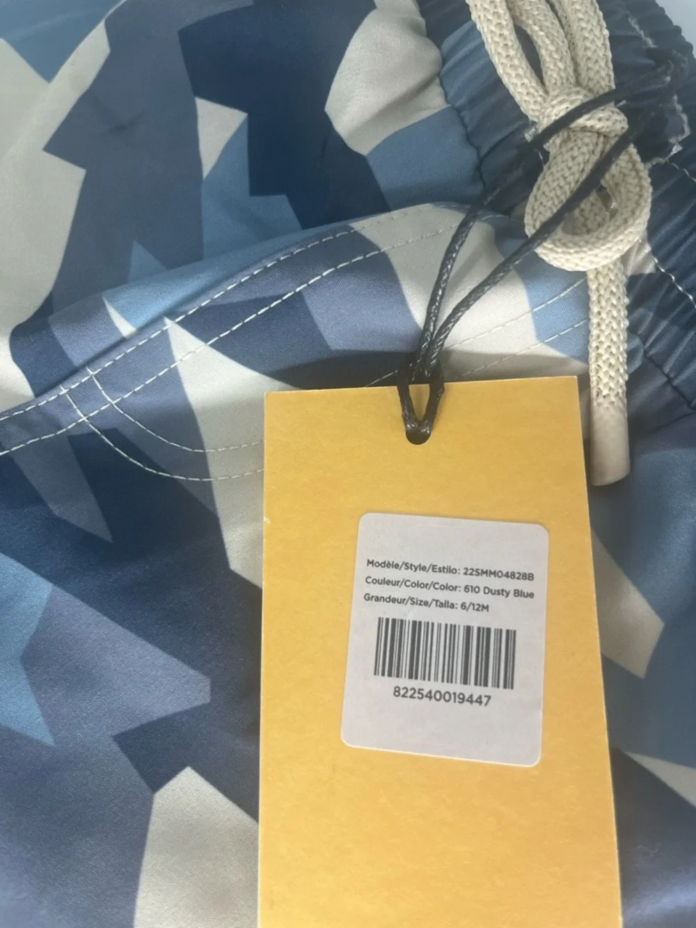 MILES THE LABEL NWT BABY BOYS LITTLE BOY CAMO DUSTY BLUE SWIM TRUNKS 6-12 MONTHS - Picture 3 of 6